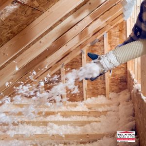blown-in cellulose insulation installed in attic